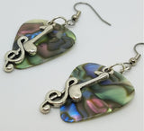 Note and Clef Guitar Pick Earrings - Pick Your Color