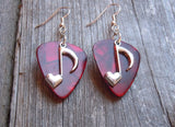 CLEARANCE Heart Music Note Charm Guitar Pick Earrings - Pick Your Color