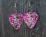 CLEARANCE Heart Music Note Charm Guitar Pick Earrings - Pick Your Color