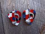 CLEARANCE Heart Music Note Charm Guitar Pick Earrings - Pick Your Color