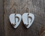 CLEARANCE Heart Music Note Charm Guitar Pick Earrings - Pick Your Color