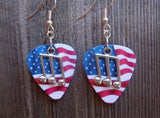 CLEARANCE Music Triple Note Charm Guitar Pick Earrings - Pick Your Color