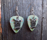 CLEARANCE Owl Charm Guitar Pick Earrings - Pick Your Color