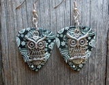 CLEARANCE Owl Charm Guitar Pick Earrings - Pick Your Color