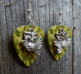 Flying Owl Guitar Pick Earrings - Pick Your Color