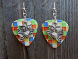 Flying Owl Guitar Pick Earrings - Pick Your Color