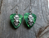 CLEARANCE Owl On Branch Perch Guitar Pick Earrings - Pick Your Color