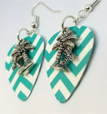 CLEARANCE Palm Tree Charm Guitar Pick Earrings - Pick Your Color