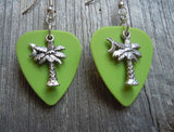 CLEARANCE Palm Tree Charm Guitar Pick Earrings - Pick Your Color