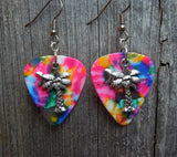 CLEARANCE Palm Tree Charm Guitar Pick Earrings - Pick Your Color