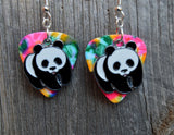Panda Bear Charm Guitar Pick Earrings - Pick Your Color