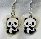 CLEARANCE Panda Bear Sitting Up Charm Guitar Pick Earrings - Pick Your Color