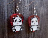 CLEARANCE Panda Bear Charm Guitar Pick Earrings - Pick Your Color
