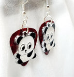 CLEARANCE Panda Bear Charm Guitar Pick Earrings - Pick Your Color
