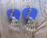 Peacock Charm Guitar Pick Earrings - Pick Your Color