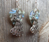 Peacock Charm Guitar Pick Earrings - Pick Your Color
