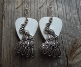 Peacock Charm Guitar Pick Earrings - Pick Your Color