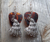 Peacock Charm Guitar Pick Earrings - Pick Your Color