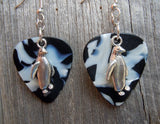 CLEARANCE Penguin Charm Guitar Pick Earrings - Pick Your Color