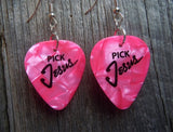 Pick Jesus Guitar Pick Earrings - Pick Your Color