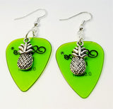 CLEARANCE Pineapple Charm Guitar Pick Earrings - Pick Your Color