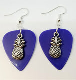 CLEARANCE Pineapple Charm Guitar Pick Earrings - Pick Your Color