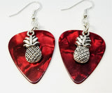 CLEARANCE Pineapple Charm Guitar Pick Earrings - Pick Your Color