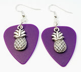 CLEARANCE Pineapple Charm Guitar Pick Earrings - Pick Your Color