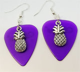 CLEARANCE Pineapple Charm Guitar Pick Earrings - Pick Your Color