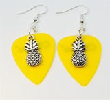 CLEARANCE Pineapple Charm Guitar Pick Earrings - Pick Your Color