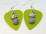 CLEARANCE Pineapple Charm Guitar Pick Earrings - Pick Your Color