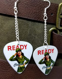 U.S. Army Pin Up Girl Dangling Guitar Pick Earrings