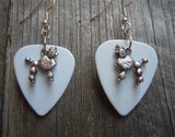 Poodle Charm Guitar Pick Earrings - Pick Your Color