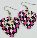 Poodle Charm Guitar Pick Earrings - Pick Your Color
