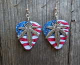 CLEARANCE Marijuana Leaf Charm Guitar Pick Earrings - Pick Your Color