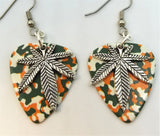 CLEARANCE Marijuana Leaf Charm Guitar Pick Earrings - Pick Your Color