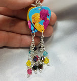 Pride Love Guitar Pick Earrings with Swarovski Crystal Dangles