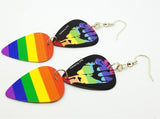 Pride Double Guitar Pick Earrings