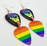 Pride Double Guitar Pick Earrings