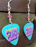 Equal Pride Guitar Pick Earrings with Pink Swarovski Crystals