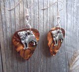 Pug Dog Charm Guitar Pick Earrings - Pick Your Color