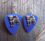 Pug Dog Charm Guitar Pick Earrings - Pick Your Color