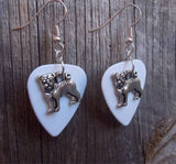 Pug Dog Charm Guitar Pick Earrings - Pick Your Color