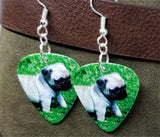 Adorable Pug Puppy Guitar Pick Earrings