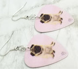 Pug Dog Guitar Pick Earrings