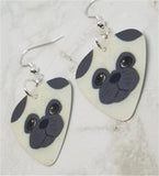 Cartoon Pug Guitar Pick Earrings