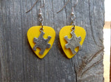 CLEARANCE Puzzle Piece Charm Guitar Pick Earrings - Pick Your Color - Autism Awareness