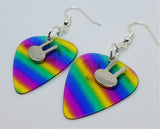 CLEARANCE Bunny Head Charm Guitar Pick Earrings - Pick Your Color