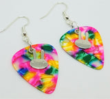 CLEARANCE Bunny Head Charm Guitar Pick Earrings - Pick Your Color