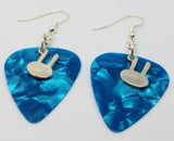 CLEARANCE Bunny Head Charm Guitar Pick Earrings - Pick Your Color
